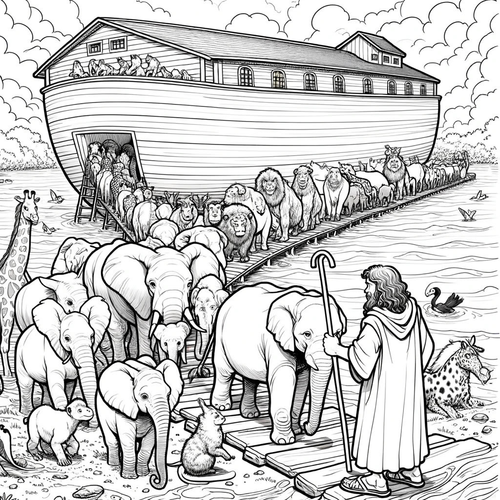 Colouring book Two - Noah and Ark