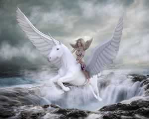 Game for adults - fairy on a unicorn jigsaw