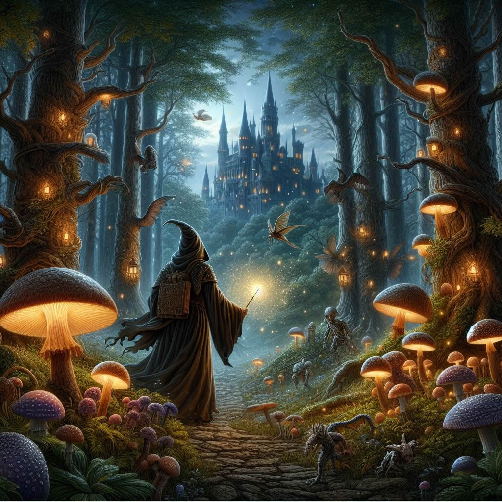 Enchanted castle with wizards and spells jigsaw puzzle games