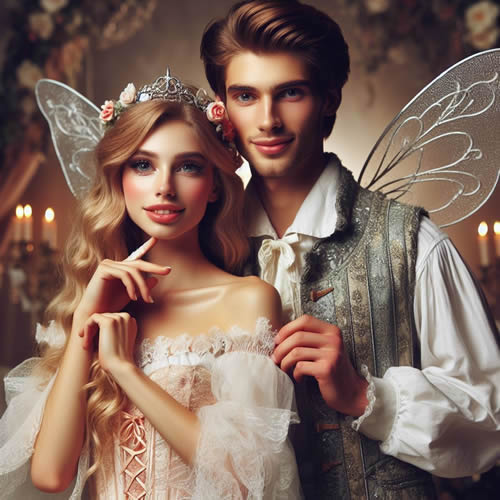 bing.com AI Image of beautiful fairy and a handsome prince