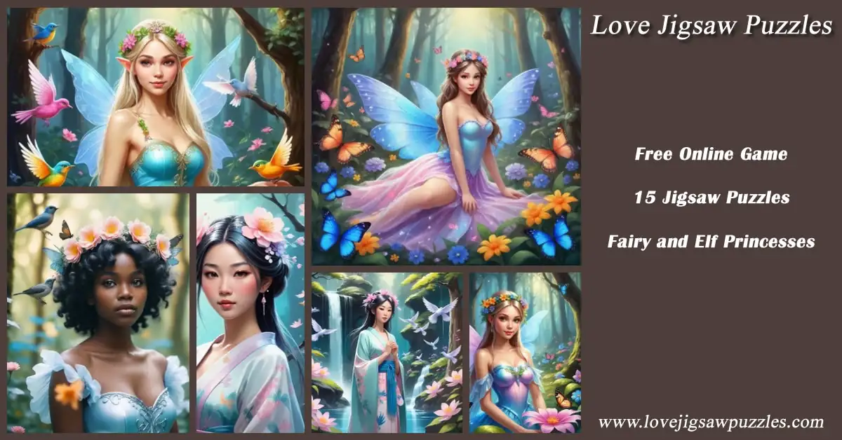 Fairy and Elf Princess Jigsaw Puzzles