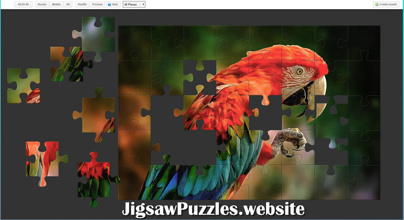 Jigsaw Puzzle | Free Online Game 7 - A bautiful parrot Jigsaw Puzzle | Free Online Game 7 - A bautiful parrot