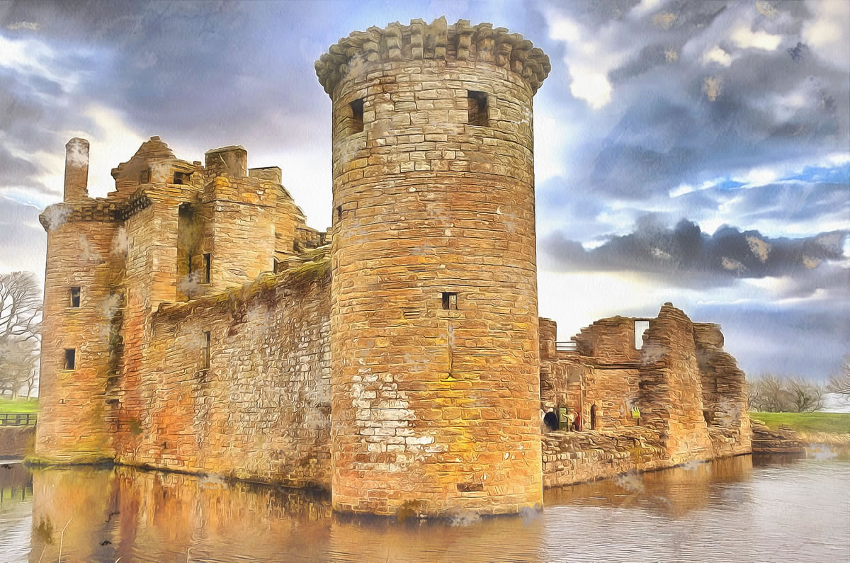 Caerlaverock Castle art image