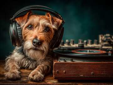 Dog jigsaws - This tiny terrier spins the decks with serious style. Giant headphones slipping, paws scratching records wildly - picture 6