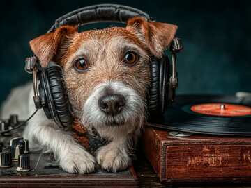 Dog jigsaws - Giant headphones can't contain this terrier's talent. Scratching vinyl with pure joy and unstoppable energy - picture 8