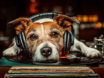 Dog jigsaws - Paws on the decks, headphones sliding off. This terrier DJ brings wild energy to the dancefloor - picture 9