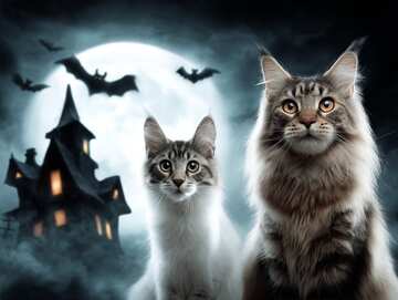 Halloween picture 11 - Cats at Halloween