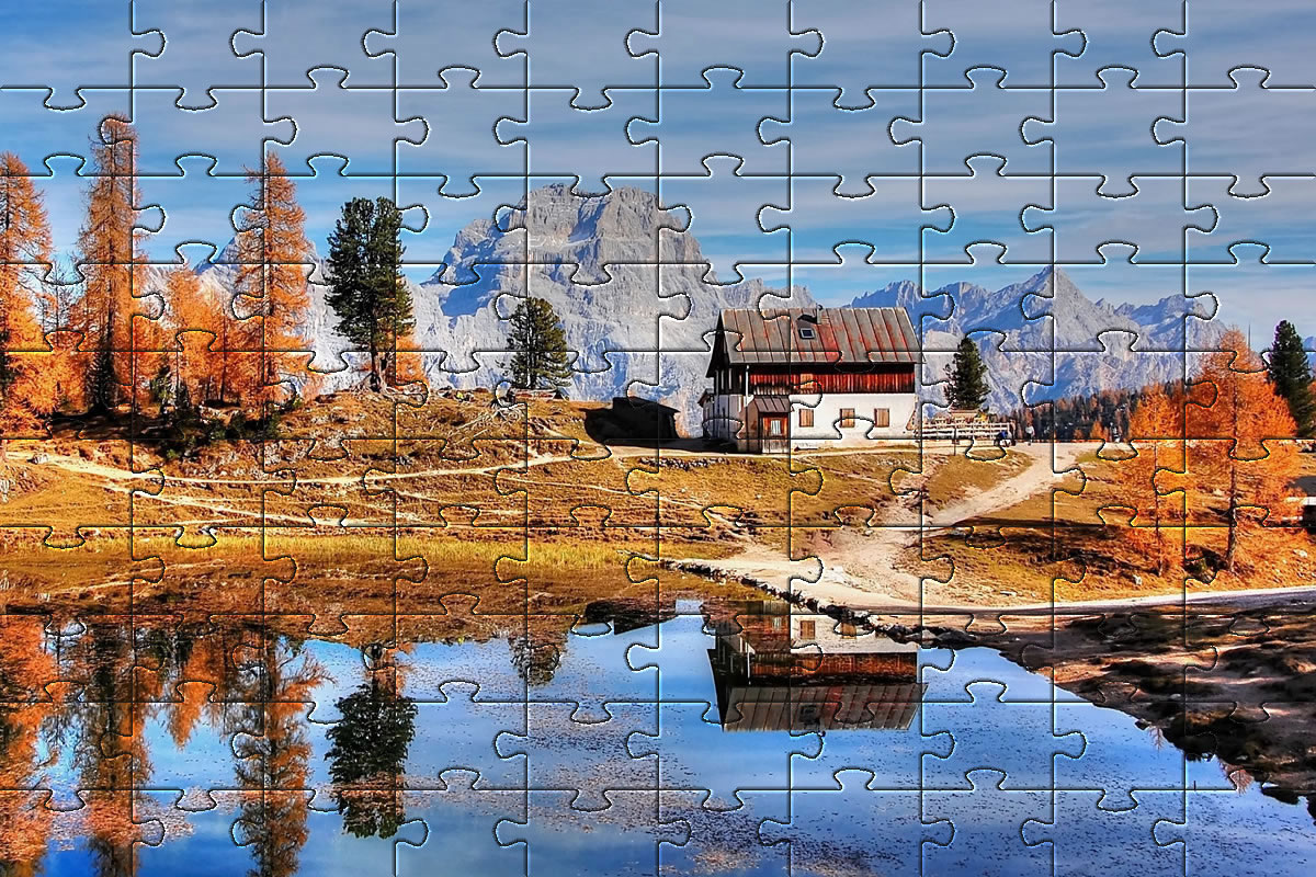 Dolomites Mountain Scenery Jigsaw Picture