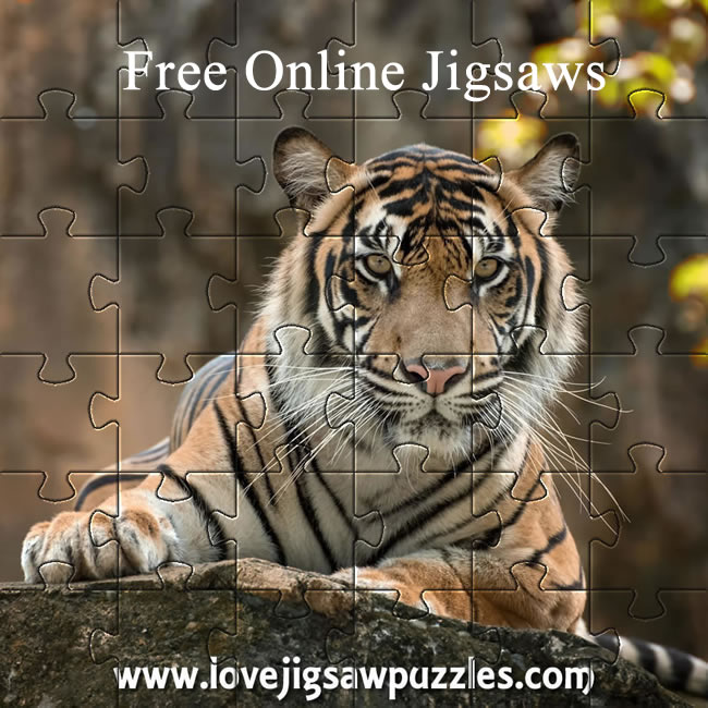 Tigers and Lions jigsaw puzzle game