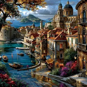 Picture of travel and destinations subject in the sliding puzzle games