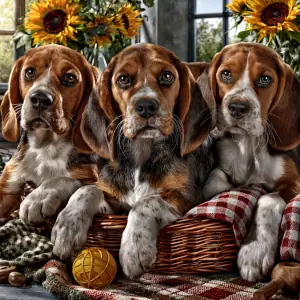 Dogs and Cats picture used in sliding puzzle game 2