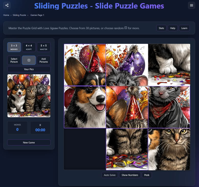 Slider Puzzle game picture