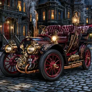Steampunk picture used in sliding puzzle game