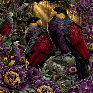 Slide Puzzle with Tropical birds - game 2