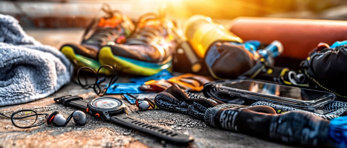 Sports and fitness equipment banner