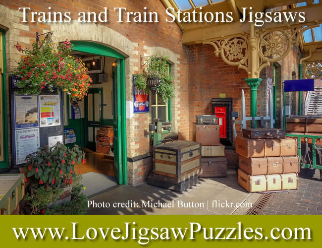 Free jigsaw puzzles - trains and train station jigsaw