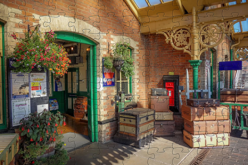 Train station jigsaw picture