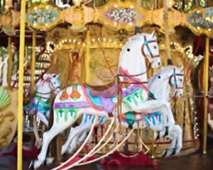 Vintage carnival horse ride
